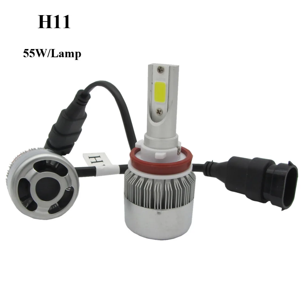 COB Автомобильные фары H7 LED H4 Hi/Lo H1 H3 H11 H13 9004 9005 9007 Автомобильная передняя лампа 6000K