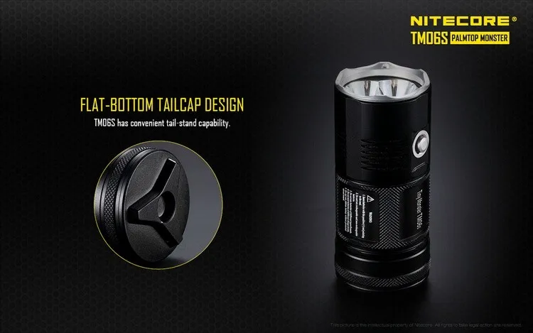 Tocha + 4*3500mah Nitecore Lanterna Cree Xm-l2 u3 4000 Lúmen Alta Potência Baterias Tm06s Led 2 4000 lúmen alta potência lanterna tocha + 4*3500mah baterias