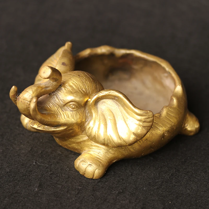 

Copper elephant ashtray Stationery pen Wash supplies Home Decoration Office crafts Decoration