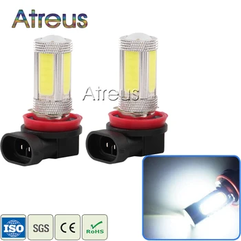 

Atreus 2Pcs Car LED H11 H8 25W COB LED Lamp Bulb Car Auto Light Source DRL Driving Fog Lights 12V White with lens Accessories