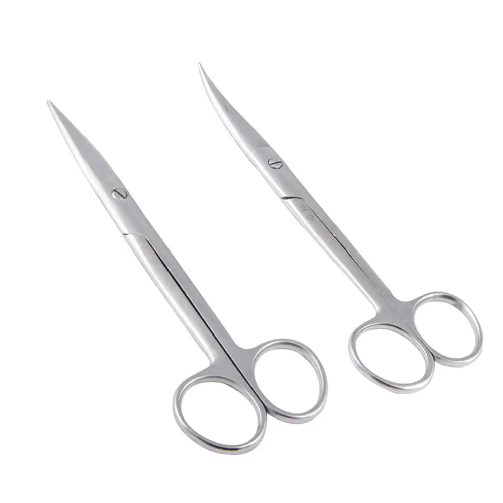 

14cm Stainless Steel Surgical Scissors Straight Bend Tips Thread Cutter Medical Emergency Canvas Field Equip Shearing Hand Tools