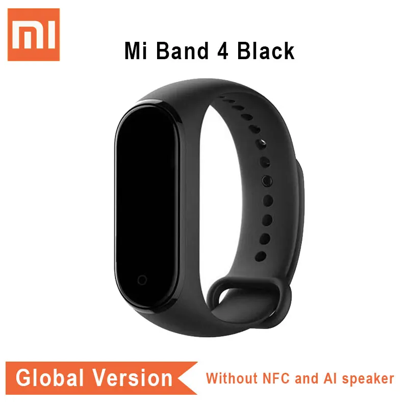 Xiaomi mi Band 4 глобальная версия браслет сердечного ритма mi Band 4 CN версия Смарт фитнес-Браслет Водонепроницаемый браслет умный браслет - Цвет: Global (GB) Version