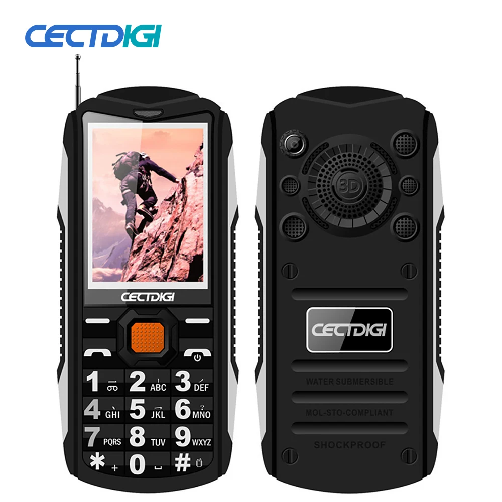 Антенна ТВ телефон Cectdigi 200 двойная Sim прочный внешний аккумулятор Двойной фонарь