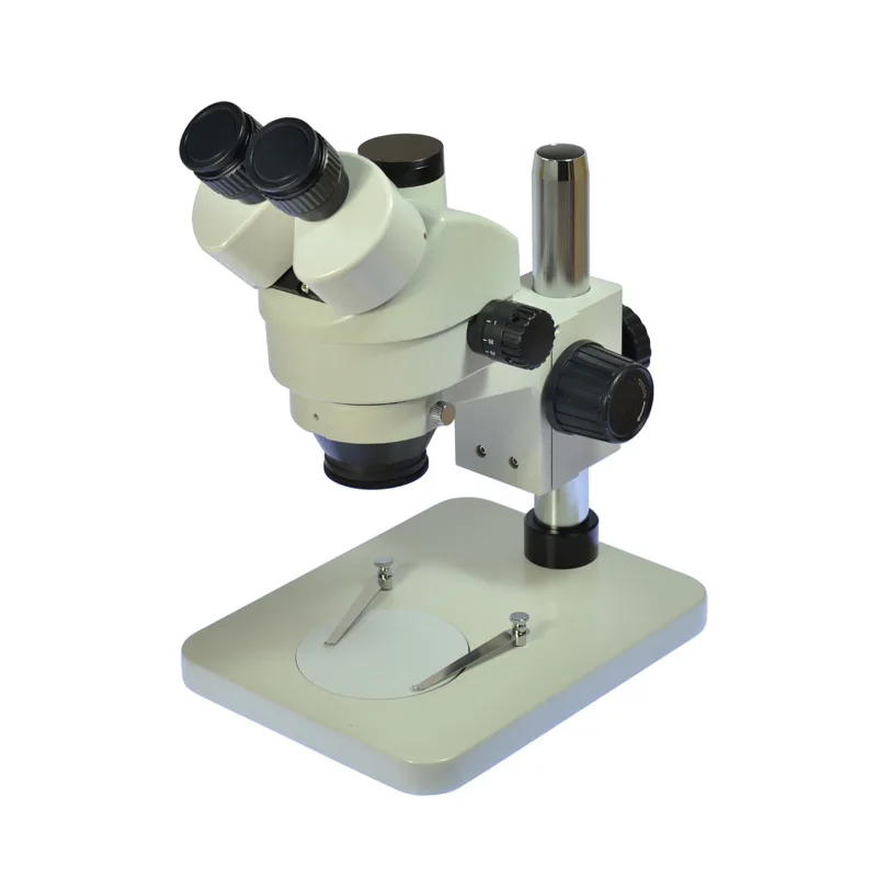 Инспекционный зум 7X-45X Тринокулярный Стерео микроскоп тринокулярный визуальный+ 56 светодиодный светильник+ окуляр WF10X20+ C адаптер для лабораторной PCB