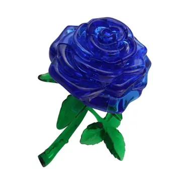 

Building Blocks 3D Crystal Rose Model Building Blocks Puzzle Children Stereo DIY Assembled Educational Toys