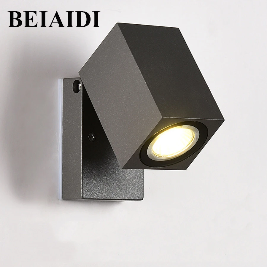 

BEIAIDI Outdoor Porch wall light 90 Degree Adjustable 5W Waterproof LED Wall Lamp IP65 Courtyard Patio Corridor Porch Lights