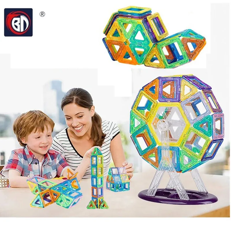 

BD Toys 200pcs Mini Magnetic Block Set Designer Construction Model & Building Toy Plastic Educational Toys For Kids Gift