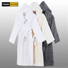 32 s/1 Сверхтонкий женский халат хлопок банные халаты петля ворс длинный рукав пижамы для влюбленных халат