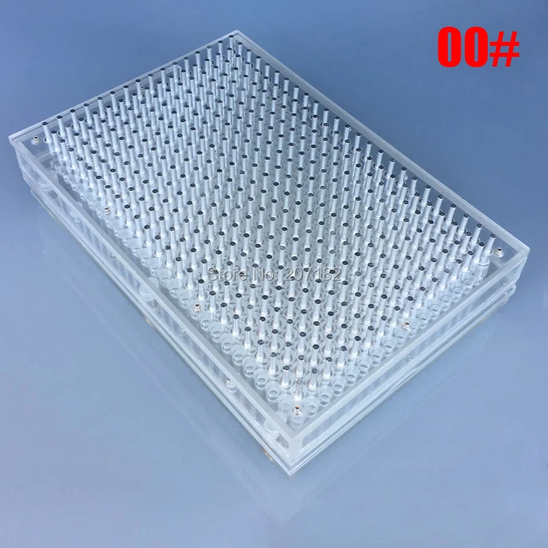 For Size 00 Capsules Новинка! 400 отверстий 00#, 0#, 1#, 2#, 3#, 4# наполнитель капсулы из оргстекла, ручная машина для наполнения капсул, доски для наполнения капсул - Цвет: For Size 00 Capsules