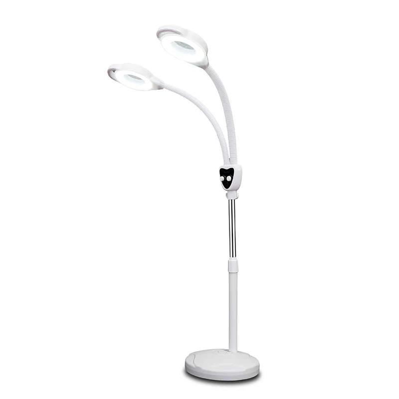 Led Magnifying Floor Lamp 5 Wheels Rolling Base 5x Diopter