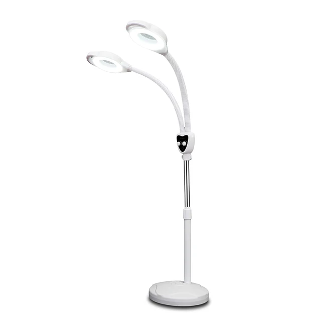 Led Magnifying Floor Lamp 5 Wheels Rolling Base 5x Diopter Led Magnifying Floor Lamp 5 Wheels Rolling Base 5x Diopter Adjule Gooseneck Magnifier Gl Len Light