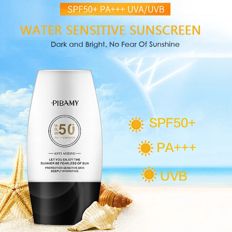 PIBAMY Защита от солнца с солнцезащитным козырьком, защита от УФ излучения, солнцезащитный крем SPF50 PA + + солнцезащитный лосьон для тела TSLM2