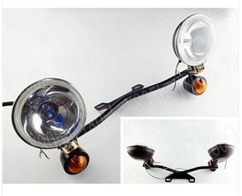 

Black Passing Turn Signal Spot Light Bar For Motorcycle Street Bike Dual Sport Bike Chopper Custom Cruisers Motorcycle Bike ATV