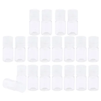 

20x 5mL Empty Plastic Portable Tubes Squeeze Cosmetic Cream Lotion Travel Bottles w/ Flip Lids - Easy to Refill and Clean