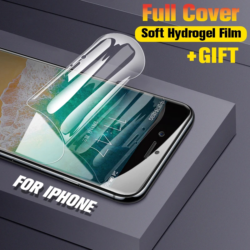 

10D Full Cover Soft Hydrogel Film For iPhone XS Max XR X 7 8 6 6S Plus HD Slim Screen Protector Film 8 Plus Not Tempered Glass