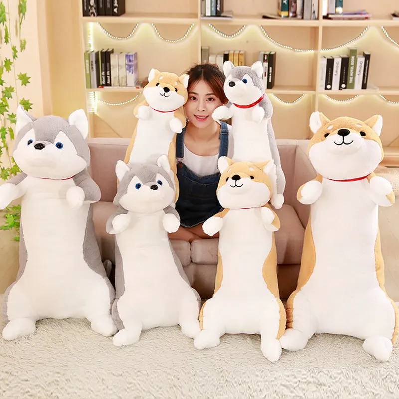 60cm 80cm Cute Dog Plush Plush Toy Kawaii Cartoon Animal Dog
