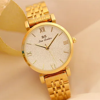 

New hot sale watch high-end chain Roman digital rhinestone dial watch custom solid steel belt women's watch Fashion & Casual