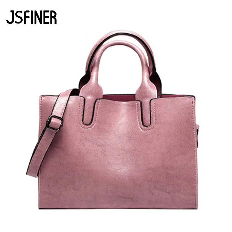 

JSFINER PU Leather Handbags Famous Brand Women Bag Fashion Casual Handbags High Capacity Shouder Bags Vintage Women Bag Tote
