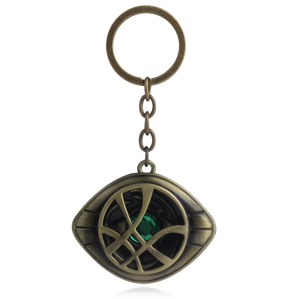 Ожерелье с подвеской «мстители», Доктор Стрэндж, 2 цвета, ожерелье с кристаллами глаз агамотто, с цепочкой для мужчин, ювелирное изделие, подарок - Окраска металла: Родиевое покрытие
