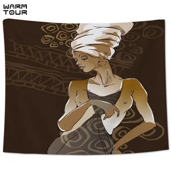 

WARMTOUR Tapestry African Women Wall Tapestry Home Decor Polyester Beach Towels