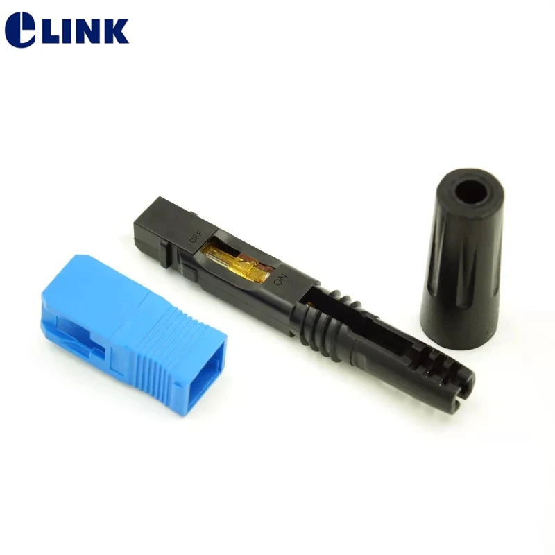 

50/100pcs FTTH SC UPC fiber fast connector for drop cable SM Quick Cold Assembly field optic connector free shipping IL<0.7dB