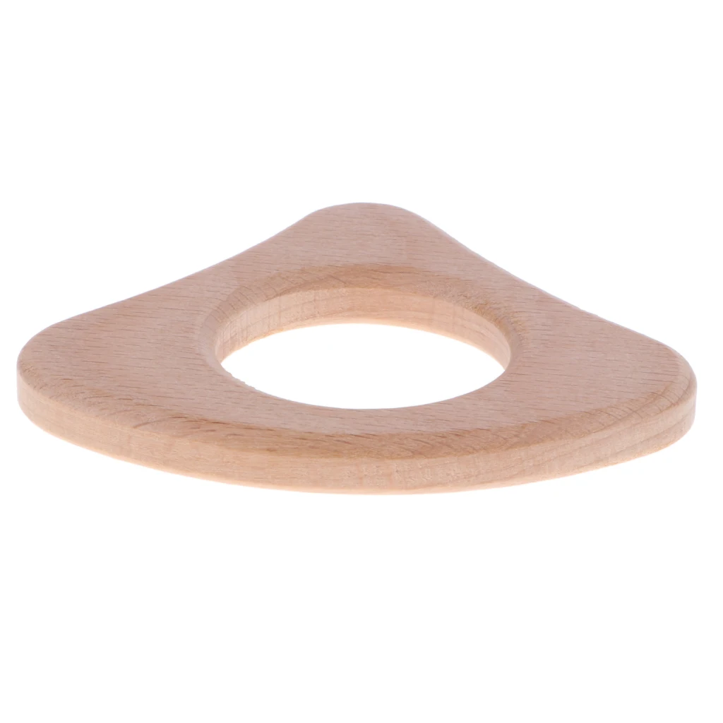 Montessori Style Infant Natural Wooden Baby Teethers Ring Clutching & Teething Fine motor Development Sensory Skills Crib Toys