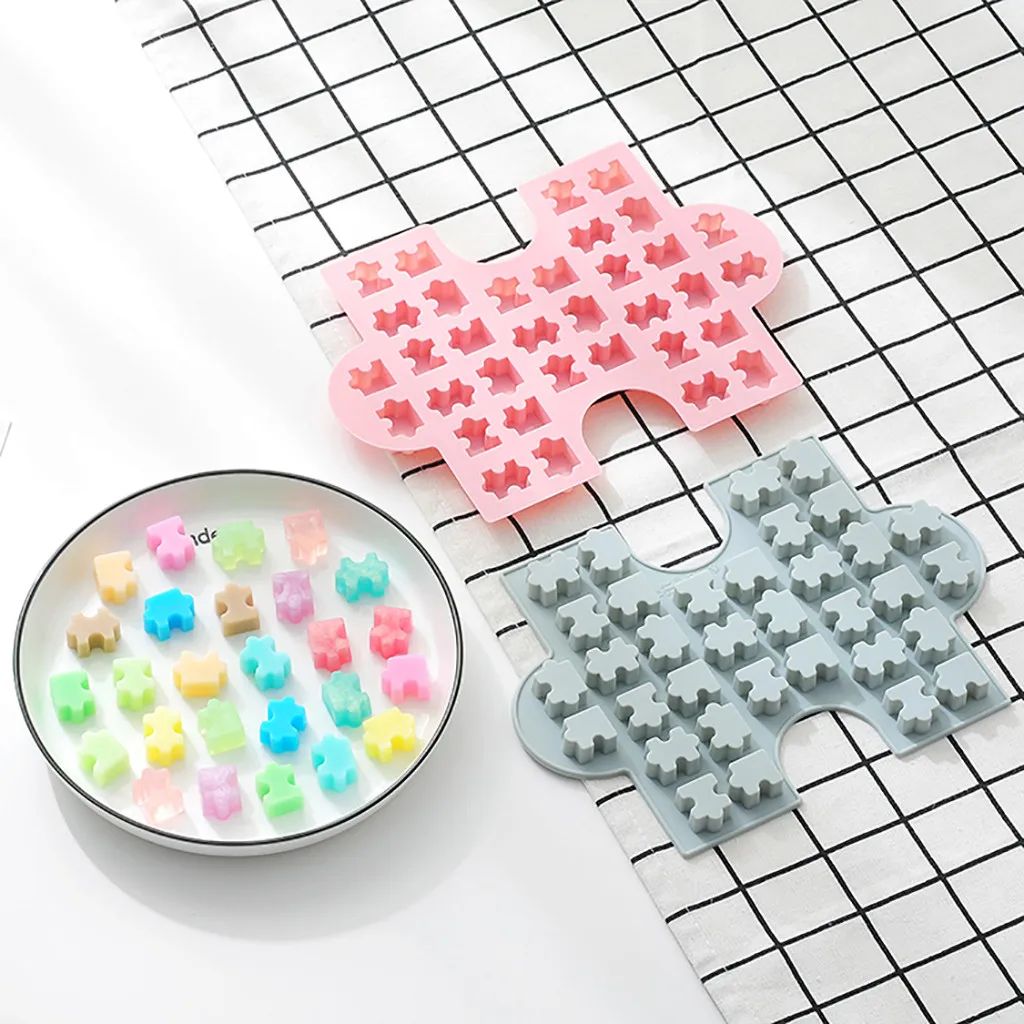 

2019 New Puzzle Shape Silicone Fondant Mould Chocolate Sugar Craft Cake Mold Baki