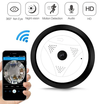 

Panoramic WiFi Camera 960P HD 360 Degree Fisheye Home Security Wireless IP Camera Motion Detection Night Vision Two-Way Audio