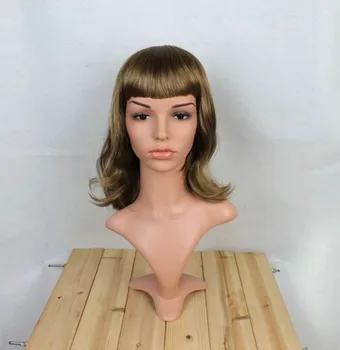 

Realistic PE Female Mannequin Dummy Head With Hair ,D2-FIR,T14