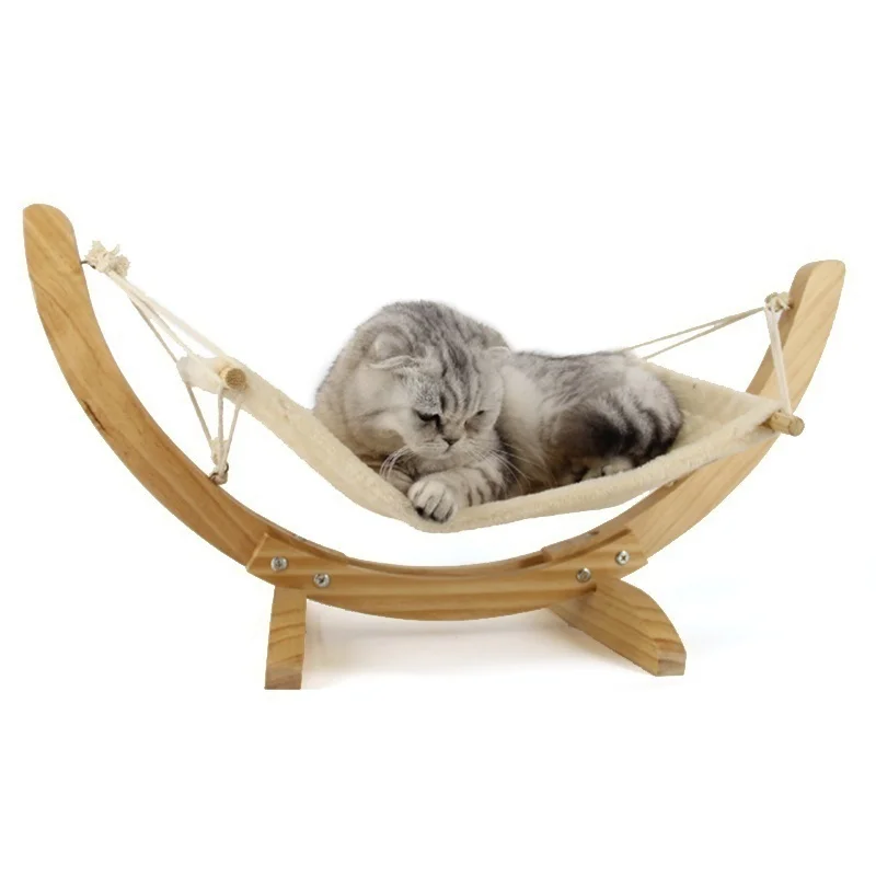 Buy Comwarm Wood Handmade Cat Bed Cat Hammock Cradle Mat Swing Bed Puppy