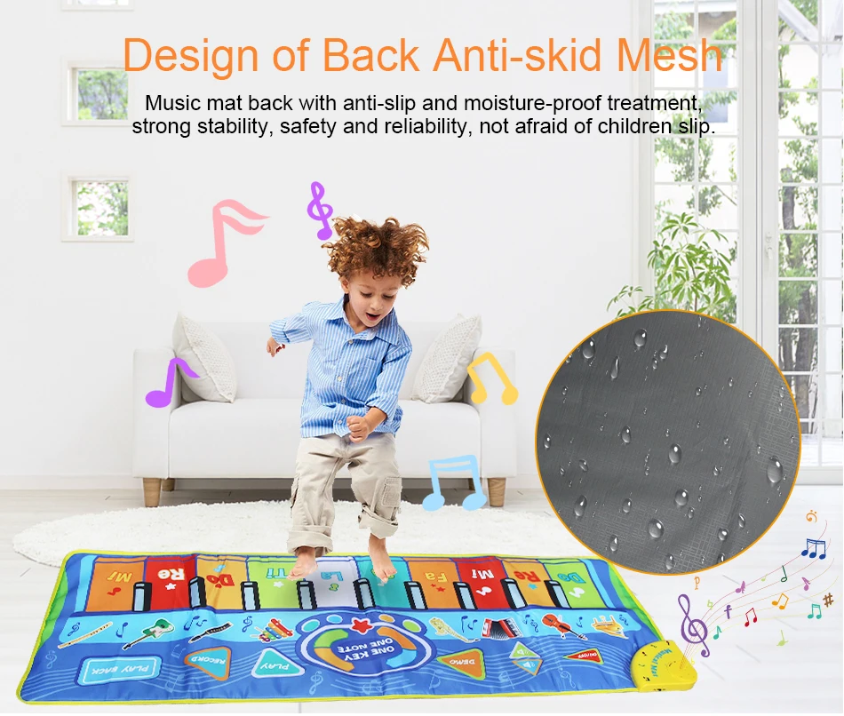 130*48 см музыкальный игровой коврик и инструменты звук игровой коврик развитие интеллекта музыкальные игрушки развивающие игрушки для детей