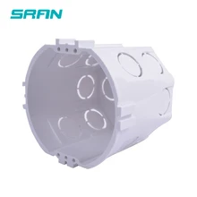 SRAN EU Standard, Wall Round Mounting Box, Internal Cassette, Wiring Box, White Back Box For EU Switch and Socket