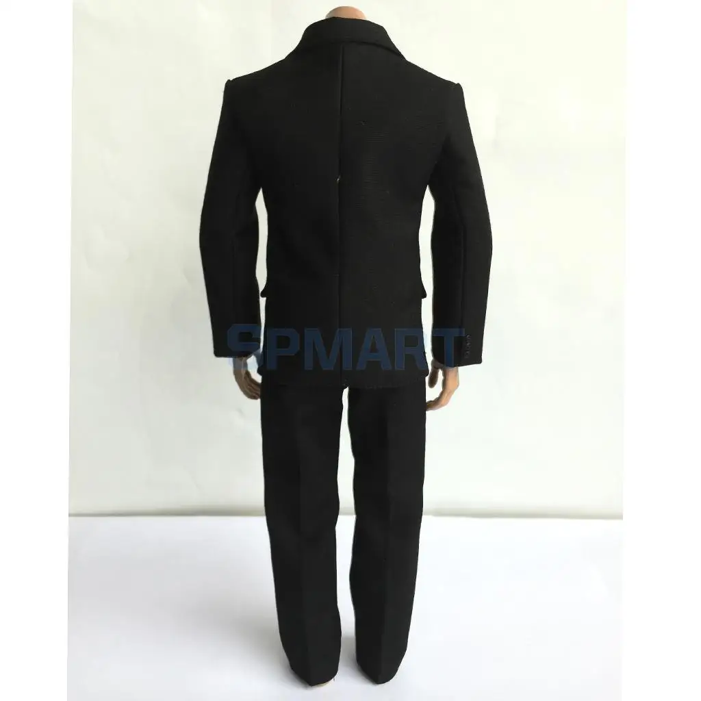 1/6 Male Gentleman Business Suit Outfit PU Leather Shoes Set for 12