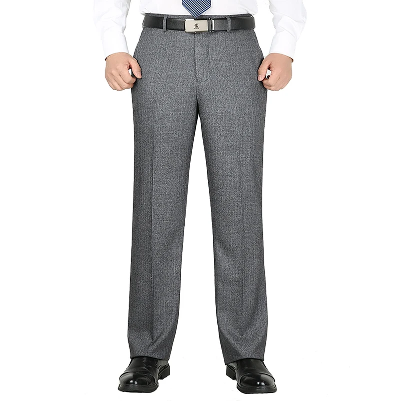 

MOGU 2019 New Men's Pants Straight Smart Casual Trousers Plus Size 29-50 Loose Fashion Male Business Suit Pants