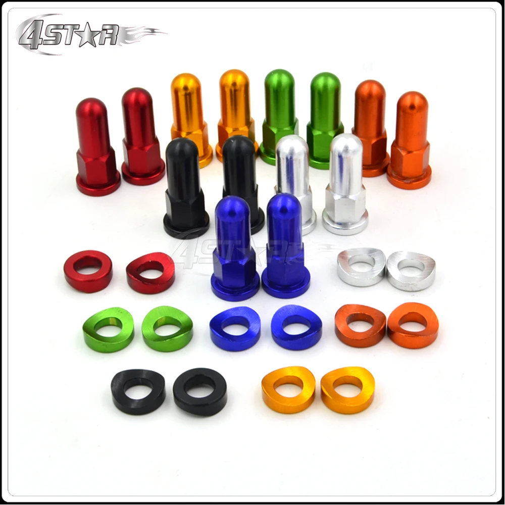 Motorbike CNC MX Rim Lock Covers Nuts Washers Security Bolts For YAMAHA YZ125 YZ250 YZ250F YZ450F WR250F WR450F YZ85 WR426F