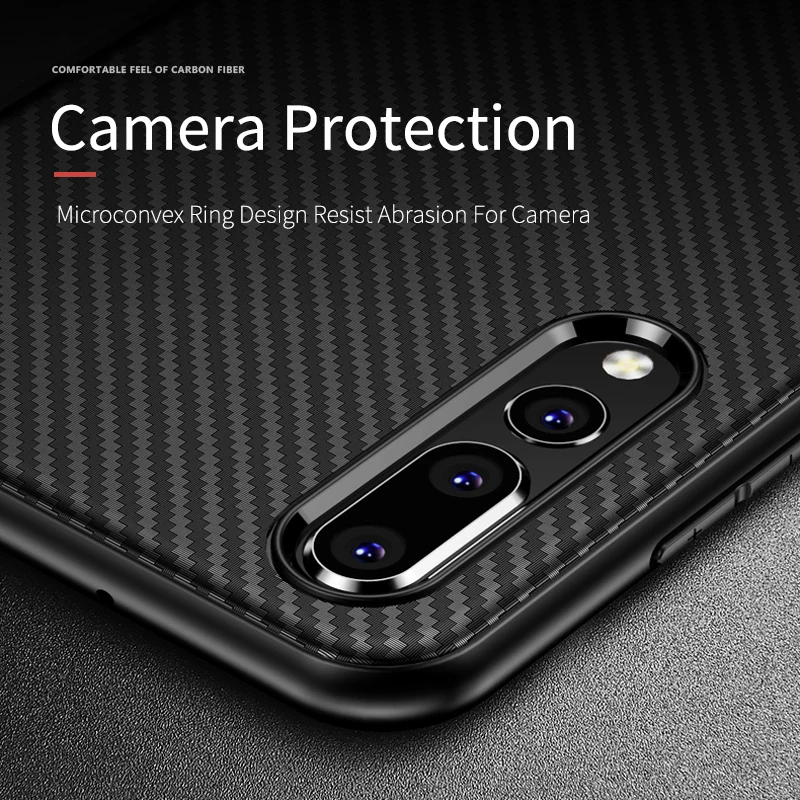 Original iPaky For Huawei P20 Pro Case P30 Soft Silicone Carbon Fiber Back Cover For Huawei P30 Pro P 20 30 Phone Cases