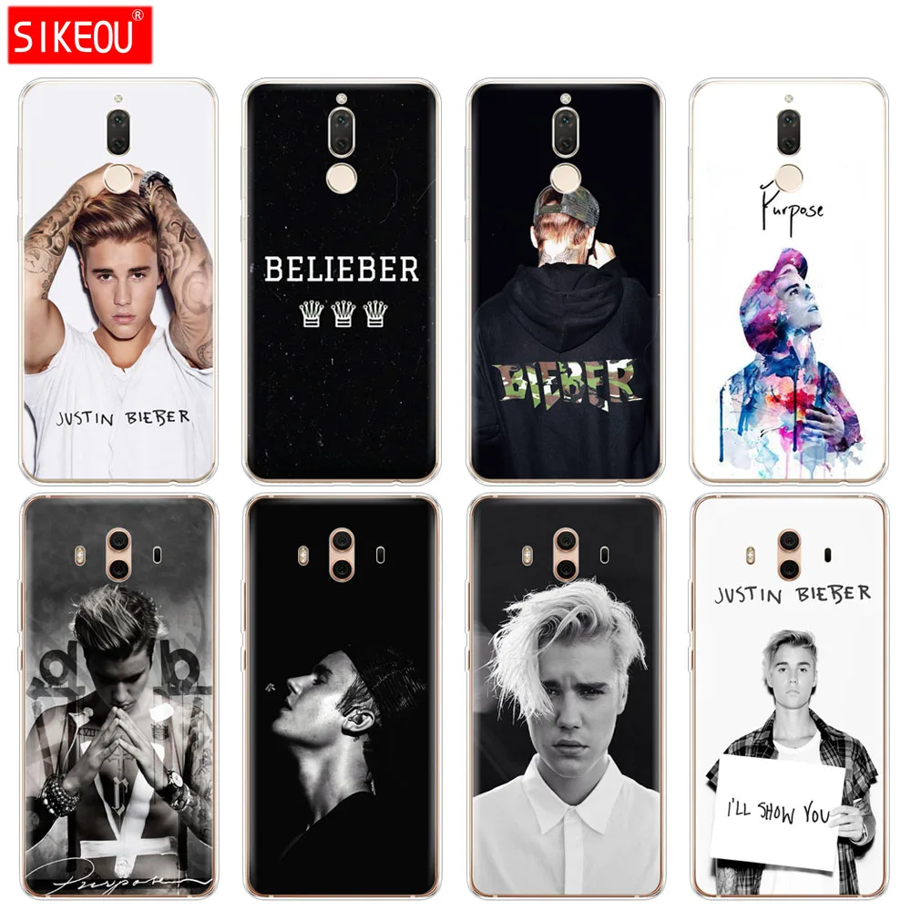 Silicone Cover phone Case for Huawei mate 7 8 9 10 pro LITE Fashion JUSTIN BIEBER Super Star