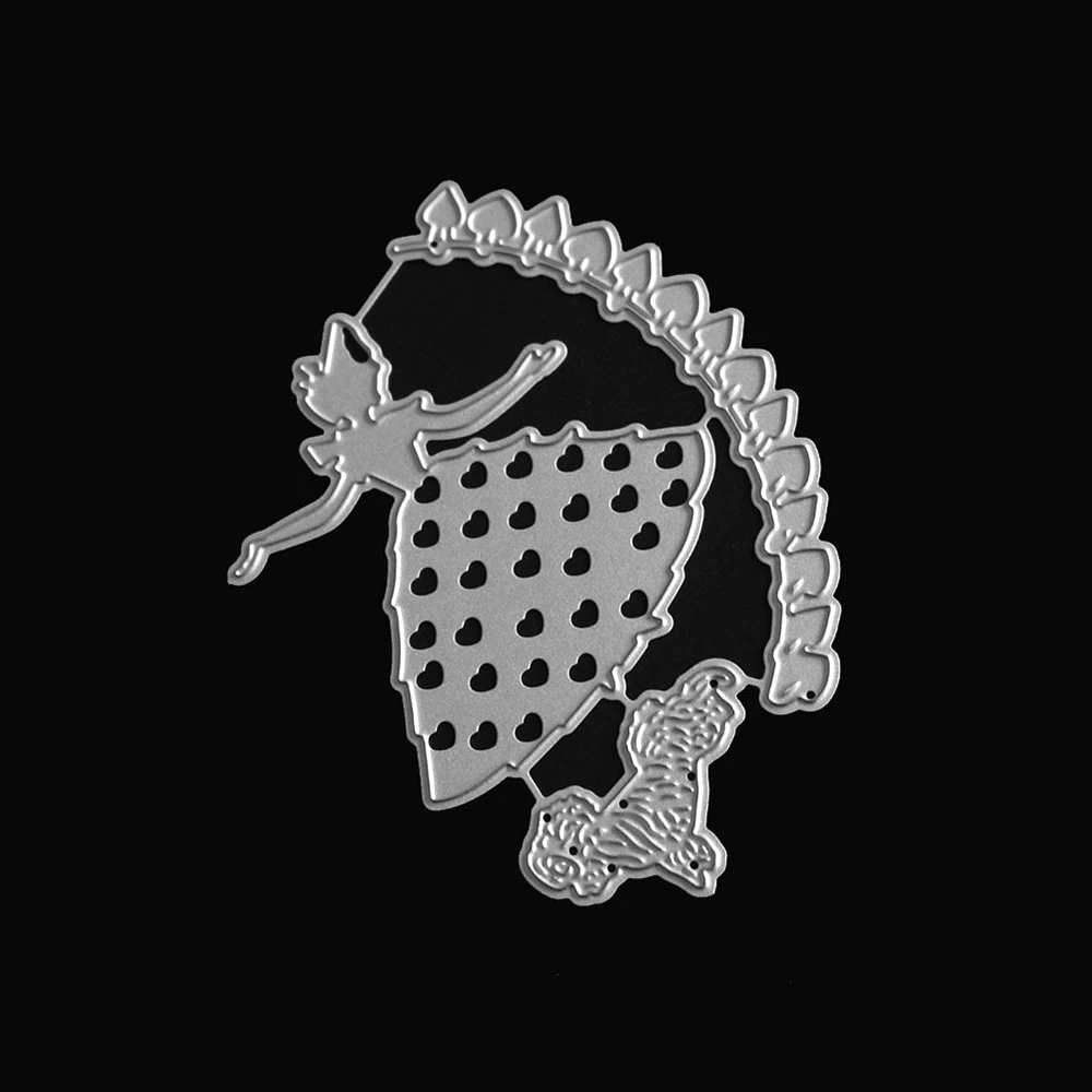  Lovely Girl with Dog Metal Cutting Dies Scrapbooking Embossing Stencil Cut Die For DIY Invitation A - 32869790083