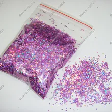 50 г-1 мм голографический лазер сиреневый цвет Блестящий Бриллиант(ромб) блестка Spangle форма для украшения ногтей и блестки для рукоделия