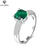 CC 925 Sterling Silver Jewelry Vintage Green Stone Rings For Women Party Engagement Ring Bijoux Fashion Accessories CC534 ► Photo 1/6