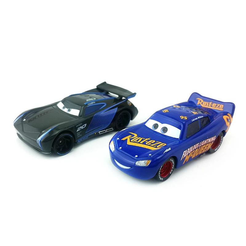 Disney Pixar Cars 3 сказочные Молния Маккуин и Джексон Storm 1:55 литья под давлением Металл