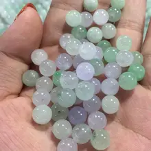Ледяные виды жадеит рассеянные бусины натуральный светильник зеленый башань Нефрит бусины полуфабрикаты для мужчин и женщин браслет diy