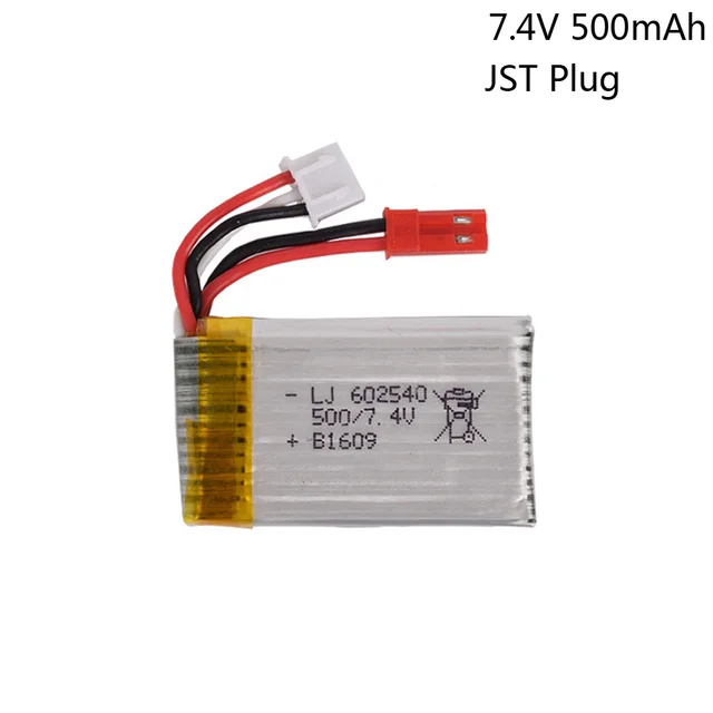 7.4V 500mAh Lipo Battery For DFD F182 F183 H8C H8D SJ T40 Quadrocopter for Helicopters Airplanes 602540 toy battery part 2S