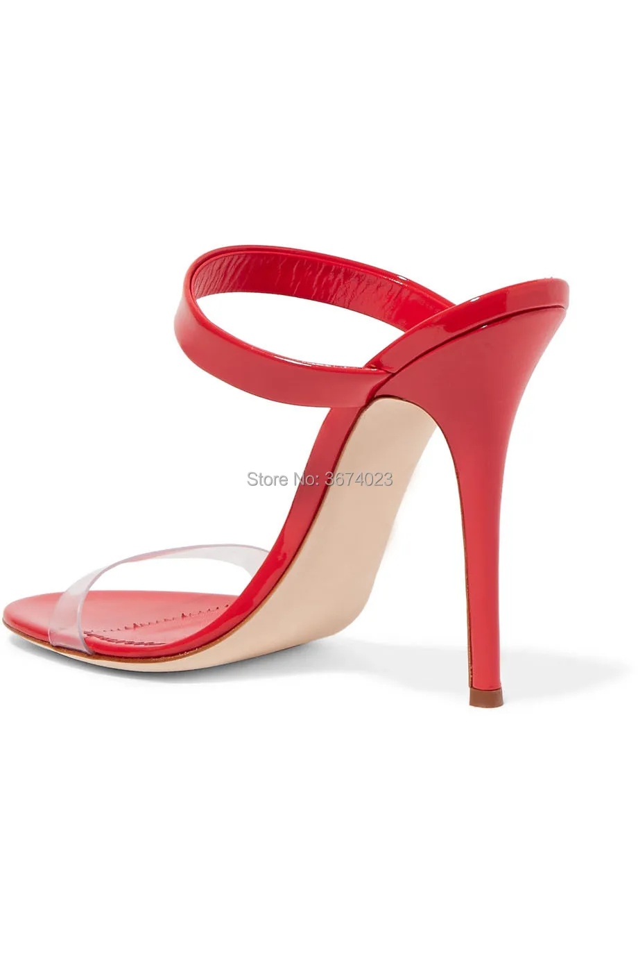 De Verano Panel Punta Altos Y Plexiglás Diseño Partido Aguja Qianruiti Abierta Zapatos Las Charol Sandalias Del Tacones Mujeres qgBtwxf