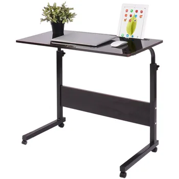 

Removable Laptop Table Bed Desk Notebook Stand Table Bedside Sofa Bed Adjustable Portable Computer Desk With Wheels 40*60CM