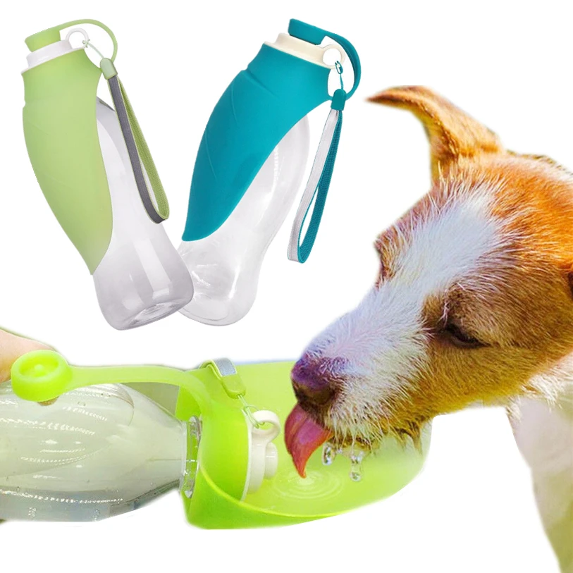 

600ml Dog Water Bottle Feeder With Bowl Portable Water Bottle Pets Outdoor Travel Pet Drinking Dispenser Water Feeder 50MC5