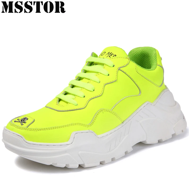 

MSSTOR 2018 Women Men Sneakers Genuine Leather Running Shoes For Women Outdoor Athletic Jogging WalkingMen Sport Shoes Man Brand
