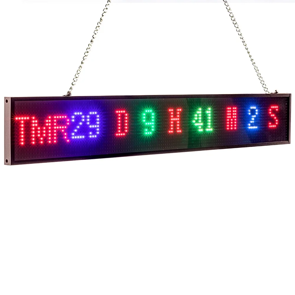 66cm P5 RGB Full Color 16*128 pixel Led Sign Android iPhone WIFI Remote Programmable Scrolling Message Advertising display board