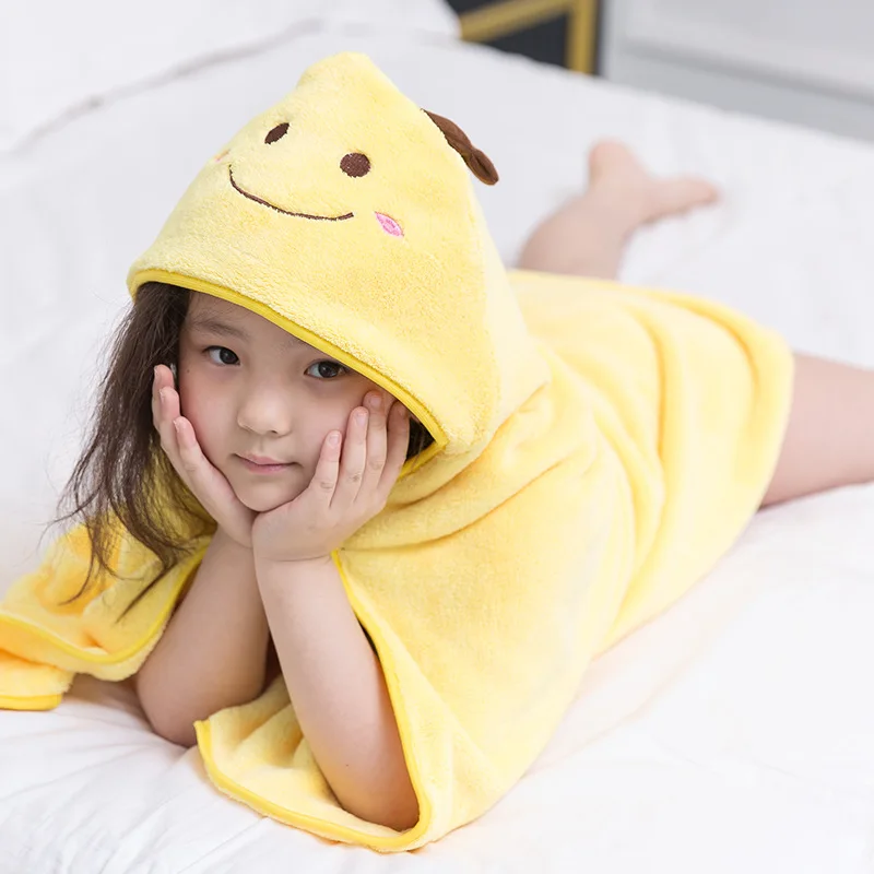 Детская накидка с мультяшным животным, Детская накидка, детское банное полотенце, детское полотенце, детское одеяло - Цвет: yellow bee