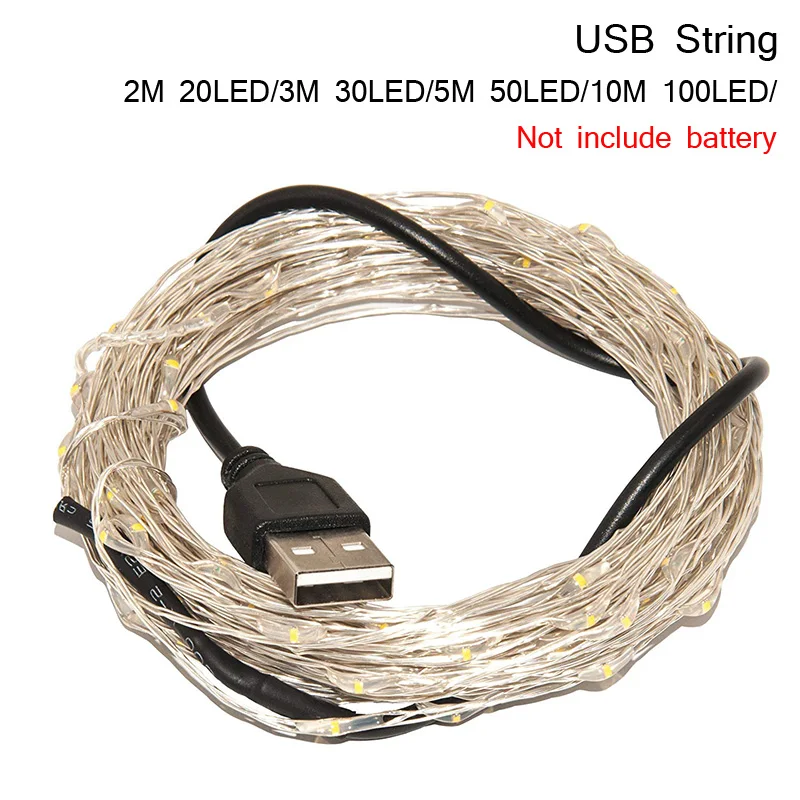 LED Silver Wire String Lights New 1M 2M 5M 10M Battery Operated for Xmas Garland Party Wedding Decoration Christmas Fairy Lights LED Silver Wire String Lights New 1M 2M 5M 10M Battery Operated for Xmas Garland Party Wedding Decoration Christmas Fairy Lights